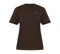 Ferragamo - T-shirt con bordo decorativo - -Tops -Donna -Marrone -S