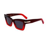 FERRAGAMO Unisex SF2031S Sunglasses, Gradient Dark Red Trasparente, 52, Gradient Dark Red Transparent, 52