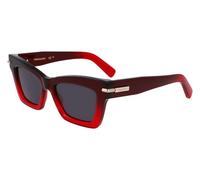 Ferragamo Donna SF2031S 615 Occhiali da sole Acetato Rosso Squadrata Normale
