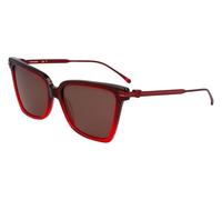 FERRAGAMO Sf2036s Occhiali da Sole, Gradient Transparent Dark Red, 56 Unisex-Adulto