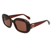 FERRAGAMO Unisex SF2038SE Sunglasses, Trasparente Brown, 51, marrone trasparente, 51