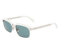 Ferragamo Unisex SF263S 114 Occhiali da sole Plastica Bianco Blu Squadrata Normale