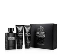 Ferragamo Uomo Signature cofanetto regalo: EDP 100 ml + shampoo e gel doccia 100 ml + balsamo dopobarba 100 ml per Uomo