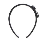 Ferragamo - Vara Cerchietto per capelli in gros-grain con fiocco e strass - - Accessories - Donna - Nero - ONE SIZE