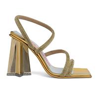 Ferragni Sandalo Chiara Andromeda Strass oro con tacco a stella - CF3136 005 - Taglia 36