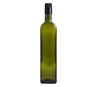 FERRAMENTA BONIFAZIO Set da 6 Bottiglie Olio Marasca Scura da 1 Litro con Tappo Salvagoccia Ideale per di Olio, Liquori e Altri Liquidi Conservazione Sicura e Pratica (1 Litro - 6 Pezzi)