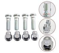 Ferramenta di fissaggio ruote include bulloni e dadi a strappo compatibile con S