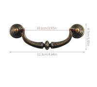 Ferramenta for mobili antichi, maniglia a quattro fori, lega europea, spaziatura fori 100 mm
