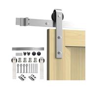 Ferramenta for porta del fienile con binario laterale, kit for montaggio a parete in acciaio inossidabile for impieghi gravosi, gancio a rullo di base in acciaio inossidabile con maniglia(250cm track)