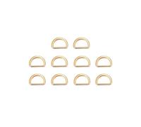 Ferramenta per sartiame con grillo a D, 10 pz/lotto 15mm/20mm/25mm/30mm/40mm Argento Nero Bronzo Oro Tipo D Anello di Collegamento In Lega Metallo Scarpe Borse Fibbie Accessorio FAI DA TE(Gold,25mm)