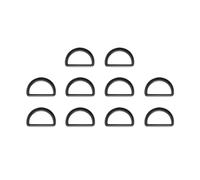 Ferramenta per sartiame con grillo a D, 10 pz/lotto 15mm/20mm/25mm/30mm/40mm Argento Nero Bronzo Oro Tipo D Anello di Collegamento In Lega Metallo Scarpe Borse Fibbie Accessorio FAI DA TE(Black,35mm)