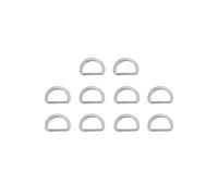 Ferramenta per sartiame con grillo a D, 10 pz/lotto 15mm/20mm/25mm/30mm/40mm Argento Nero Bronzo Oro Tipo D Anello di Collegamento In Lega Metallo Scarpe Borse Fibbie Accessorio FAI DA TE(Silver,25mm)