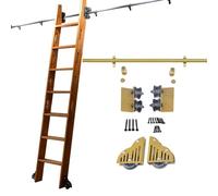 Ferramenta per scala scorrevole, Kit ferramenta for scala scorrevole in acciaio al carbonio oro 100-732 cm