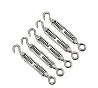 Ferramenta per terrazze 5 pezzi 304 in acciaio inox con gancio e occhiello aperti, tenditore da M4 a M10, barra filettata, tenditore for funi metalliche resistente alla corrosione(M8)