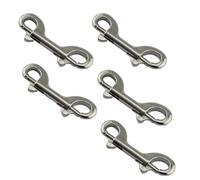 Ferramenta per terrazze 5 pezzi in acciaio inossidabile 316 for immersione con doppia estremità, gancio a scatto, 76 mm, 90 mm, 100 mm, 115 mm resistente alla corrosione(90mm)