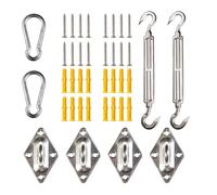 Ferramenta per terrazze Set di accessori for vele parasole triangolari/quadrate in acciaio inossidabile, con gancio a molla, fibbia for porta a forma resistente alla corrosione(8mm square accessories)