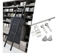 Ferramenta scorrevole per scala a pioli, Kit di ferramenta for binari scorrevoli in acciaio inossidabile for interni domestici, diverse dimensioni(500cm(16.4 ft) track kit)
