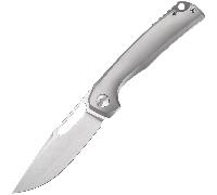 FerraMonster Ferrox - M390 Hand Rubbed Satin with Grey Titanium handle FM23006-A