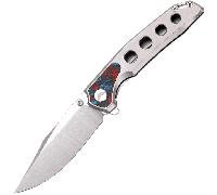 FerraMonster Valken - M390 Belt Satin with Titanium With CF handle FM23005-A