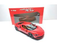 Ferrari 296 GTB Hybrid 830Hp V6 Rosso del 2021 - 1/18 Burago