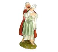 Ferrari & Arrighetti 2412NA07, Statuine presepe: Pastore con Pecora, resina, Multicolore, 6 x12.8 x 4 cm