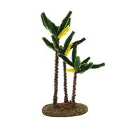 Ferrari & Arrighetti 3 Palme per Presepe con Base in Legno, Linea Natale Bertoni, Stoffa/Sughero/Plastica, Multicolore, Altezza 22 Cm
