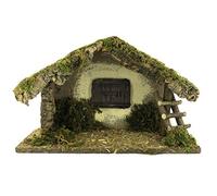Ferrari & Arrighetti Capanna per Presepe, Stile Rustico, Vuota/Senza Statuine, Adatta a Statuine Linea 10 Cm, Legno, Multicolore, 36 x 14 x 23 Cm