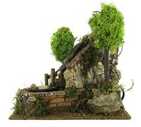 Ferrari & Arrighetti Cascata per Presepe con Acqua Che Scorre, Legno e Sughero, Multicolore, 20x21x15 Centimetri