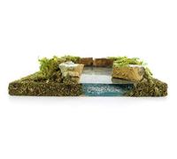 Ferrari & Arrighetti Laghetto per Presepe, Parte Finale di Fiume Componibile, Linea Natale Presepi Bertoni, Legno, Multicolore, 16x14x3 Cm