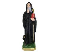 Ferrari & Arrighetti Statua San Benedetto in gesso dipinta a mano - 30 cm