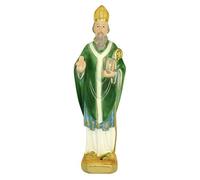 Ferrari & Arrighetti Statua San Patrizio/St. Patrick in gesso dipinta a mano - 30 cm