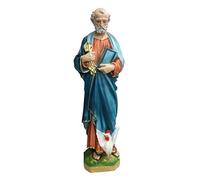 Ferrari & Arrighetti Statua San Pietro in gesso dipinta a mano - 60 cm