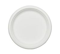 Ferrari Bio | Piatti Piani 225×19,6 mm in Bagassa Sbiancata, 200 Pezzi, Piatti Compostabili Ecologici per Ristoranti e Bar