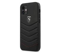 Ferrari Cover In Pelle Nero Compatibile Con iPhone 12 Mini