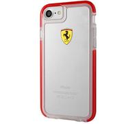 Ferrari cover rigida per iPhone 7 Plus e iPhone 8 Plus (antiurto - rosso trasparente)