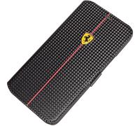 Ferrari Custodia Book-flip Cover Case Carbon Look Alcatel Ot-8020d Hero Black