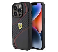 Ferrari, Custodia in pelle per iPhone 15 Pro con logo Twist in metallo