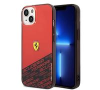 Ferrari - Custodia rigida per iPhone 14" con stampa Scuderia, antigraffio PC/TPU, confortevole e durevole con porte accessibili, assorbimento degli urti e logo firma