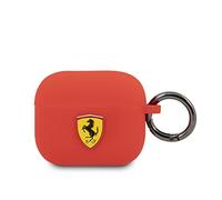 Ferrari AirPods 3 Custodia IN Silicone Rosso Case Copertura di Protezione Borsa