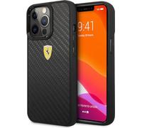 Ferrari FEHCP13LFCABK - Custodia per iPhone 13 PRO / 13 6,1", Colore: Nero