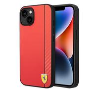 Ferrari FEHCP14SAXRE - Custodia rigida per iPhone 14 da 6,1", colore: Rosso/Rosso