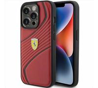 Ferrari FEHCP15LPTWR - Custodia rigida per iPhone 15 Pro 6.1", con logo Twist Metal