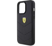 Ferrari FEHCP15LRDUK - Custodia rigida per iPhone 15 Pro 6.1", con logo in metallo, colore: Nero