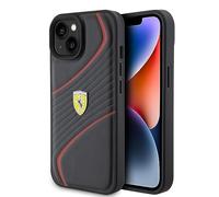 Ferrari FEHCP15SPTWK - Custodia rigida per iPhone 15 6.1", con logo Twist Metal