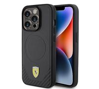 Ferrari FEHMP15LPTEK - Custodia rigida per iPhone 15 Pro 6.1", colore: Nero