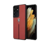 Ferrari FEOSIHCS21LRE Custodia Off Track in pelle e nylon, rosso - Galaxy S21 Ultra
