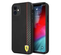 Ferrari FESAXHCP12SBK iPhone 12 mini5,4 schwarz Hardcase On Track Carbon Stripe