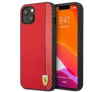 Ferrari FESAXHCP13SRE iPhone 13 mini5,4 rot/red Hardcase On Track Carbon Stripe