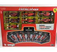 Ferrari Formula 1 Set Di 7 Auto con Display Stand 1:43 Scala Bburago 36864