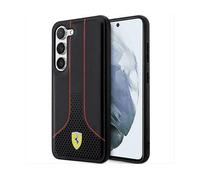 Custodia Case Samsung Galaxy S23 Plus Logo Ferrari In Pelle Sintetica Nera